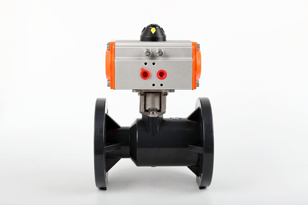 建湖气动法兰一体球阀